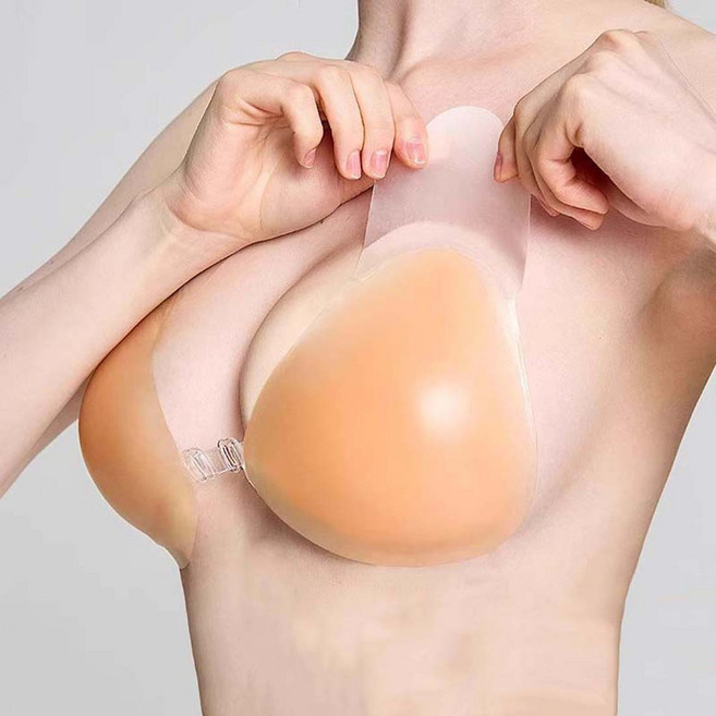 실리콘 누드 브라 접착 오프숄더 백리스 볼륨업 튜브탑 웨딩