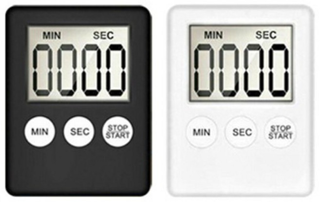 디지털 주방 타이머 자석 쿠킹 심플 스톱워치, 1개, 블랙