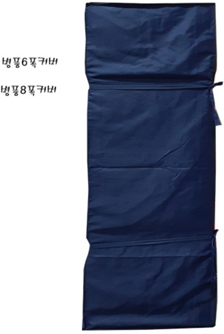 표구방 병풍커버8폭, 곤색