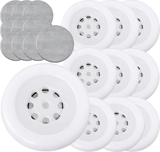 무타공 리모컨 벽부착 자석 거치대 양면테이프 부착형 홀더, 10개, 화이트