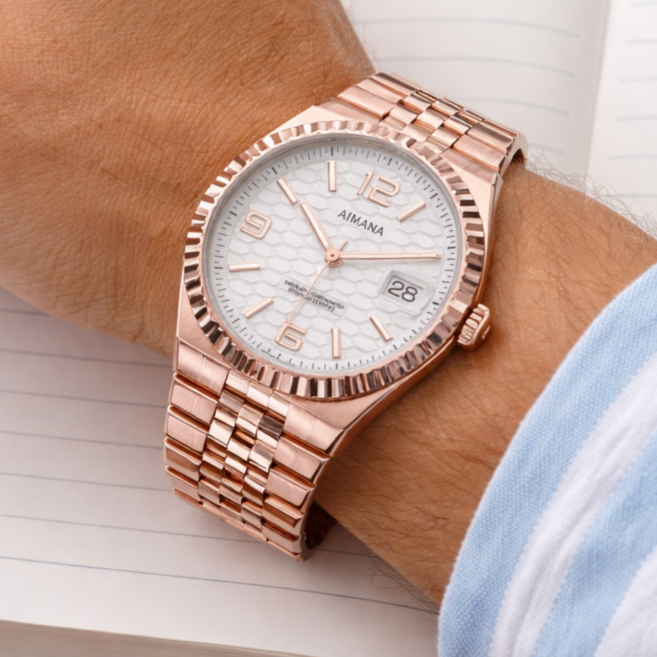 이루이 정품 럭셔리 플루티드 베젤 남성 스포츠 워치