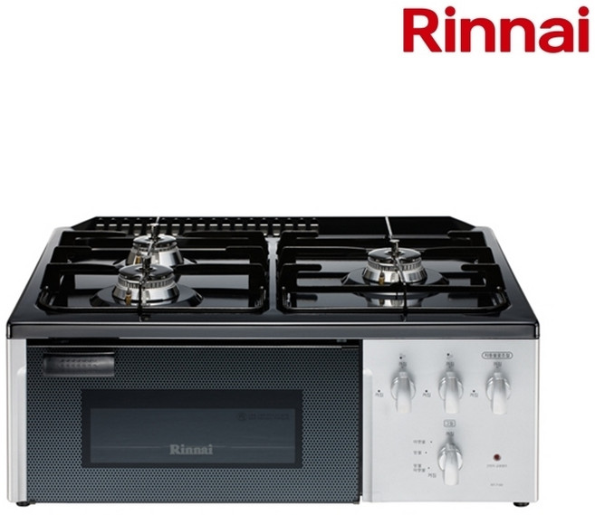 [린나이] 3버너1그릴 자동불꽃센서 (RT-7100) 건전지교체형, 도시가스(LNG)