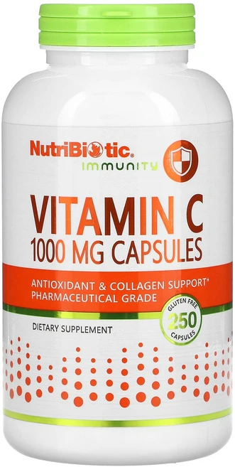 NutriBiotic 면역력 비타민C 1000mg 캡슐 250정, NutriBiotic면역력비타민C1000mg캡슐250정, 1개 - 쿠팡