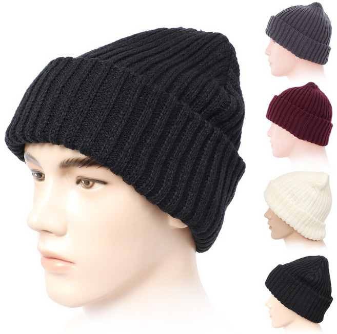 니트모자 털모자 롱비니 겨울모자 방한모자 골지 꽈배기 니트 두꺼운 비니모자