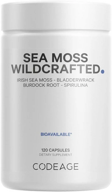 코드에이지 씨 모스 와일드크래프트 sea moss wildcrafted 캡슐 120정, 1개 - 쿠팡