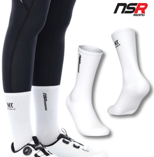 NSR 클럽 NCC 양말 남녀공용 기능성 흡습속건 라이딩 양말, 페일 그레이