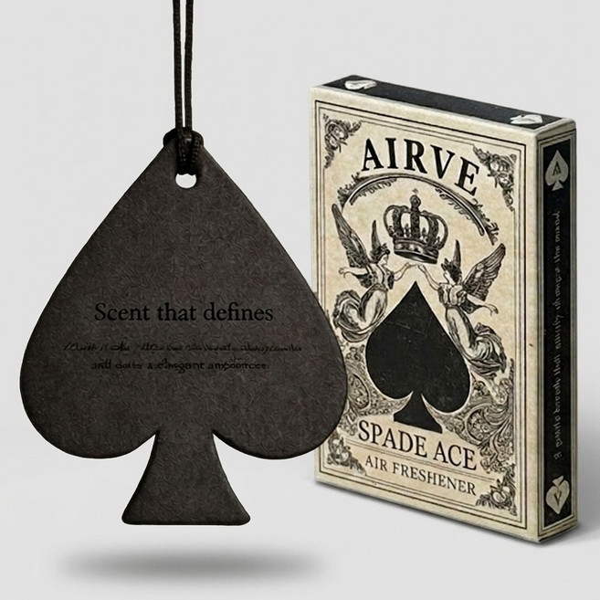 에어브 차량용 뱡향제 테라코타 디퓨저 스페이드에이스, 1개, 히노끼포레