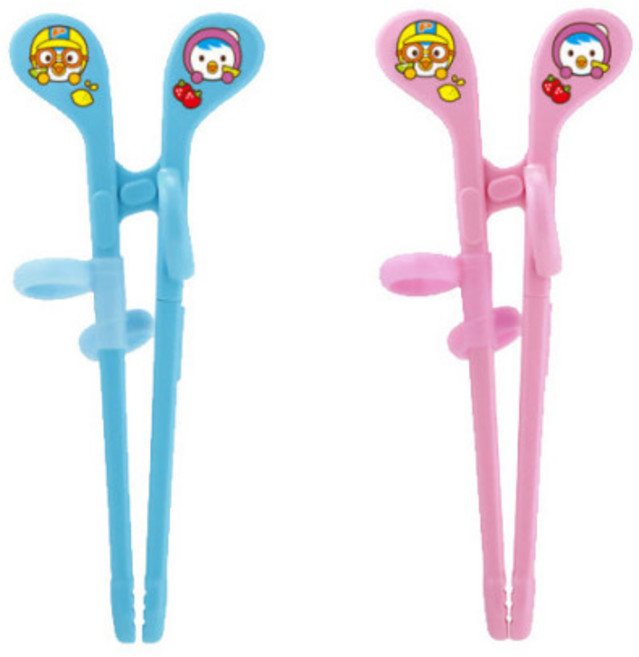 에디슨 뽀로로 미니젓가락 파랑 분홍 2종, 5세트, 파랑+분홍