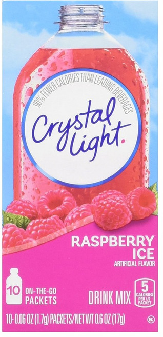 Crystal Light 크리스탈라이트 라즈베리 아이스 드링크 믹스 17g 4팩, 1개입
