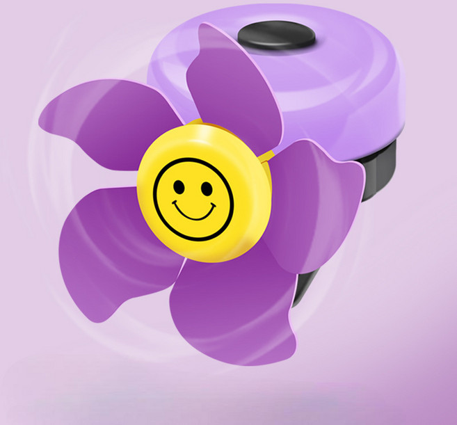 루앤시 바람개비 자전거 벨 핸들벨 슬라이딩 밸런스 방울 경적 호른 풍차, 퍼플