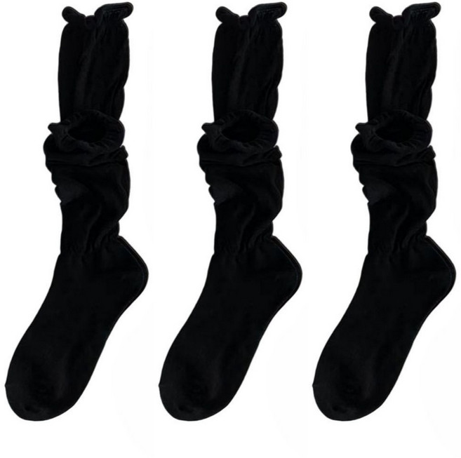 미니멀모다 여성 시스루 돌돌이 장목 양말 레인부츠 니삭스