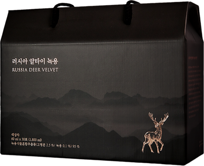 한동녹용연구소 러시아 알타이 녹용 블랙 30포 [본사출고], 60ml, 30개