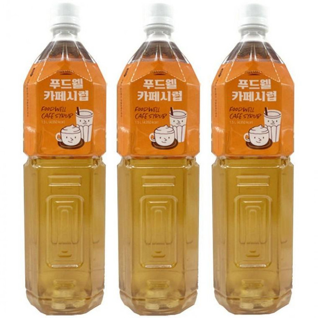 푸드웰 카페시럽 1.5L 6개 시럽 카페