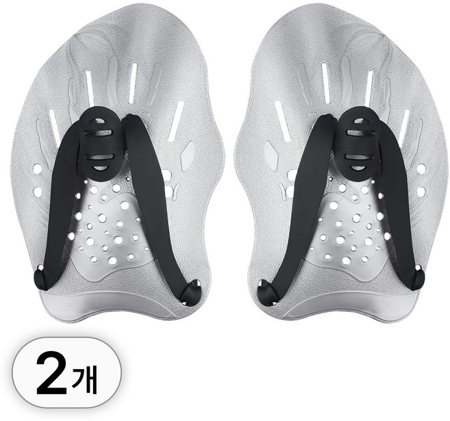 투데이리빙 프리미엄 수영 핸드 패들 손패들 오리손 훈련 용품 풀판, R99978G(실버, 1세트