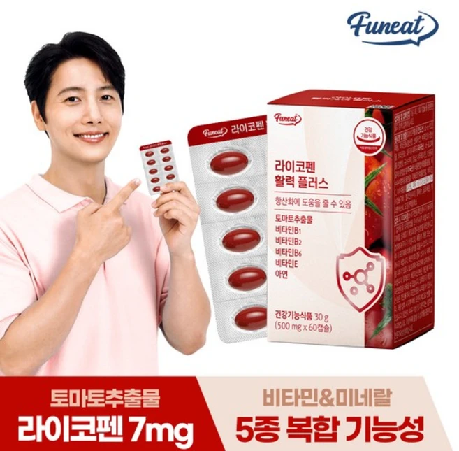 퍼니트 라이코펜 활력 플러스 30g, 60정, 1개 - 쿠팡