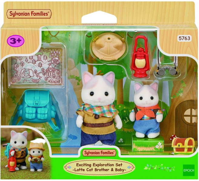 실바니안패밀리 탐험을 떠나는 라떼 고양이 남매 피규어세트 5763, 1세트
