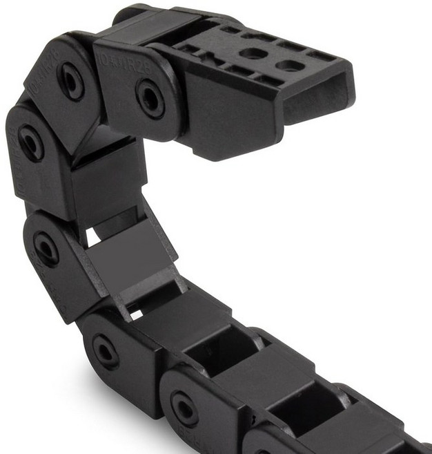 7 x 7mm 내부 H W R15 브리지 타입 드래그 체인 케이블 캐리어 보호 39.3인치1M 3D 프린터 및 CNC 라우터 밀 검은색 플라스틱 나일론개방 불가, 10 x NO-OPEN