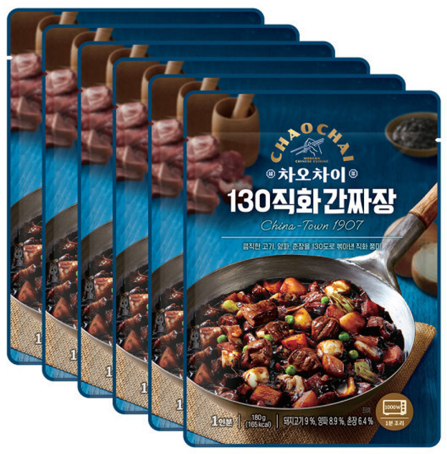 차오차이 130직화간짜장, 6개, 180g