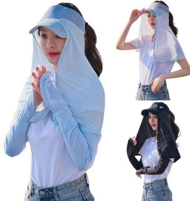캡롱 얇은 햇빛가리개 자외선차단 목 보호대