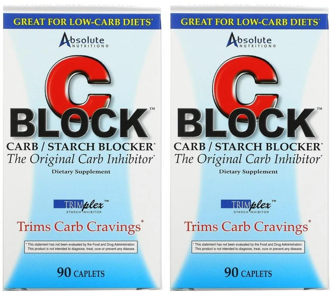 Absolute Nutrition CBlock Carb/Starch Blocker 앱솔루트 뉴트리션 씨블록 90정 2병 바나듐 크롬 함유, x, 1개 - 쿠팡