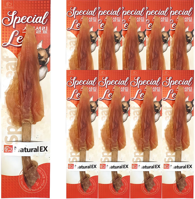 네츄럴이엑스 강아지 스페셜맆 국내산 건조간식, 혼합맛(닭고기/돼지연골), 10g, 10개