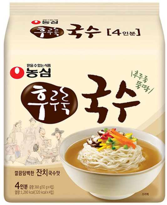 농심 후루룩 국수 92g, 16개