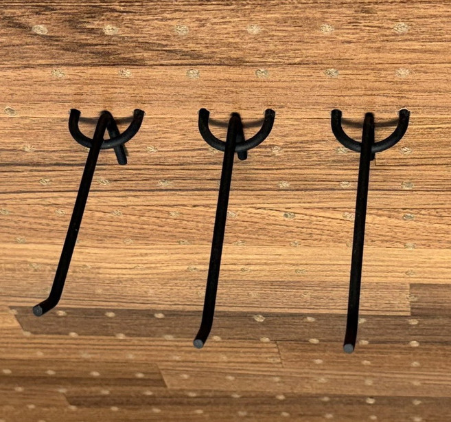 一字勾 洞洞板掛勾 7cm 10cm 16cm, 黑色(中), 1件
