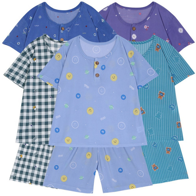 (1+1) 아동잠옷 유아 남아 주니어 캐릭터 여름 반팔 냉감 잠옷 상하세트 2매세트