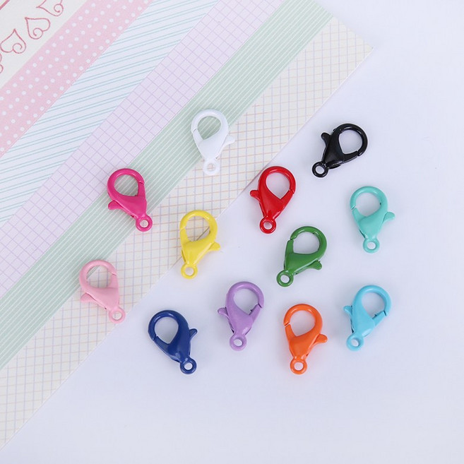 짱패브릭 14mm 컬러랍스타고리 랍스터고리 걸고리 개고리, 1개, 연핑크