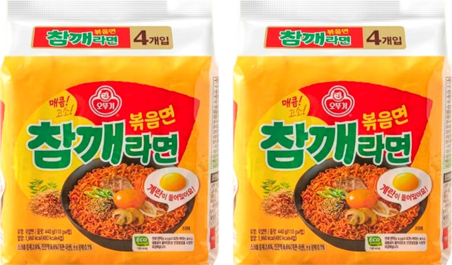 오뚜기 참깨라면 볶음면 봉지 110g, 8개