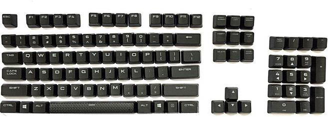 커세어 K70 LUX RGB K95 기계식 키보드용 ABS 키캡 블랙, 01 ABS Set