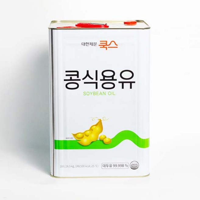 대한제분 쿡스 콩식용유 대용량 업소용, 1개, 18L