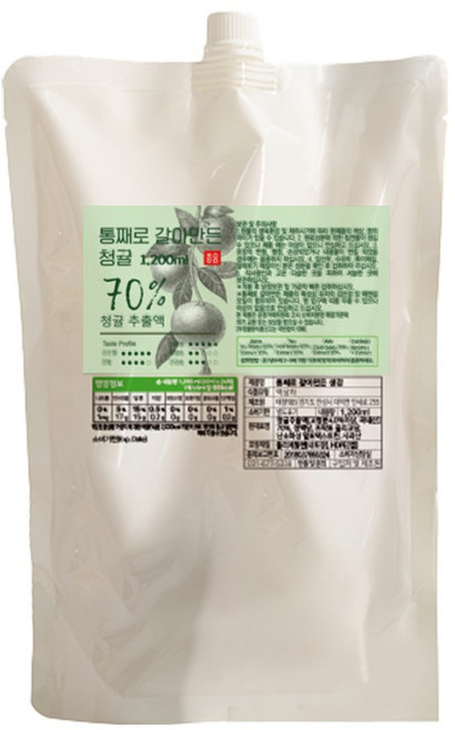 청숨 통째로 갈아만든 청귤, 1개, 500ml