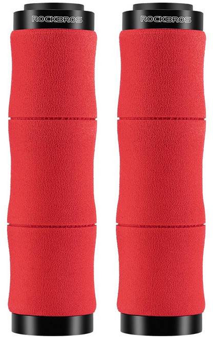 자전거 초경량 EVA 핸들 그립, 레드, 1세트