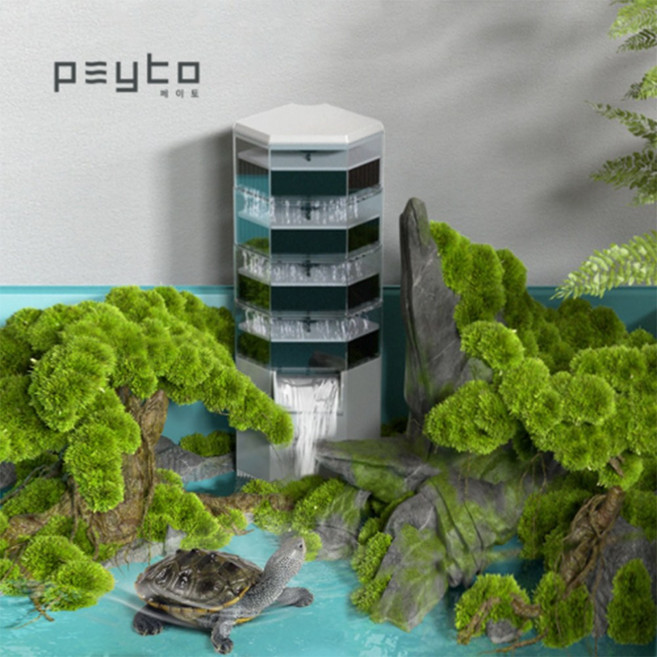 샘아쿠아 페이토 저수위 거북이 코너여과기 4단 PK-01B / 어항여과기, 1개