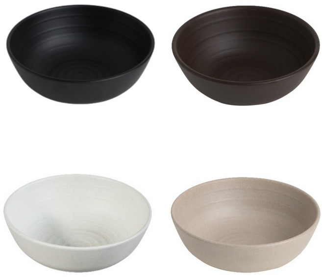 EADER 이더 멜라민 먹토 옹기 고백자 스톤 TG-특6볼 업소용 메라민 볼 그릇 대접, 1개