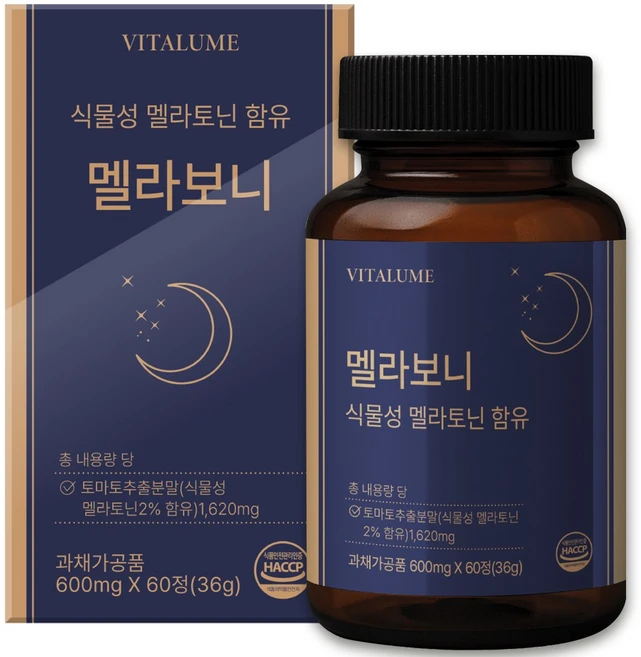 식물성 멜라토닌 수면 락티움 HACCP 인증, 1개, 60정 - 쿠팡