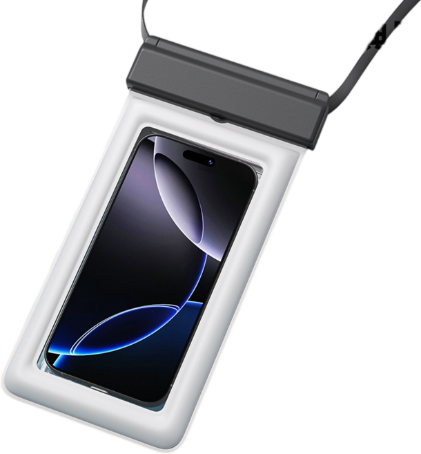 RENZHI IPX8級浮動手機防水袋 五層密封 觸屏操作, 1個, 黑色
