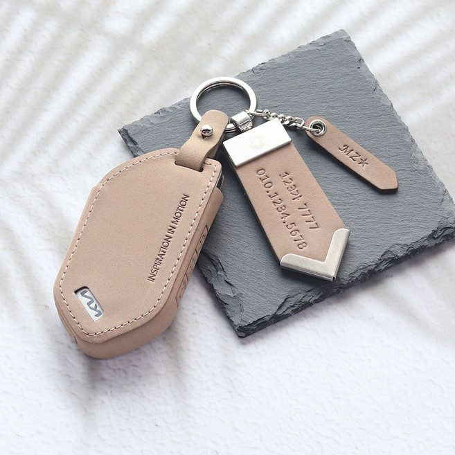 누카노블 기아 EV9 EV5 EV3 더뉴 쏘렌토 MQ4 모닝 K5 DL3 더뉴카니발 키케이스 무료 이니셜각인, 누키노블 K-13 (7버튼), 네이비+로즈골드