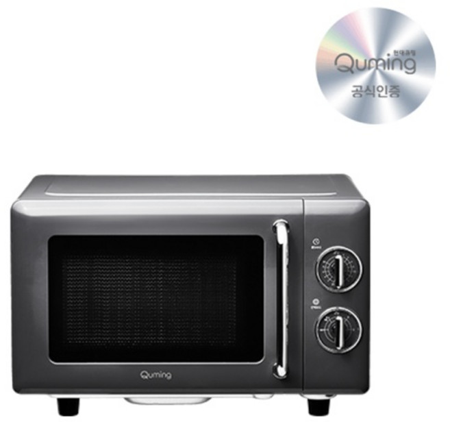 (현대큐밍) 레트로 무회전 플랫형 전자레인지 20L 그레이 (HQZMQ0040E), HQZMQ0040E
