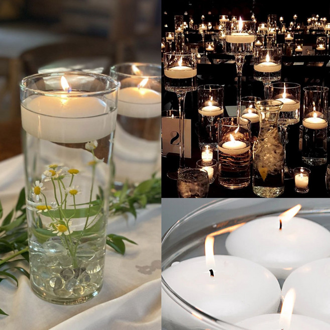 플로팅 캔들 맥시 8시간 연소 12P 7626 아이보리 물에 뜨는 양초 Bolsius, 1개, 1.152kg, 무향