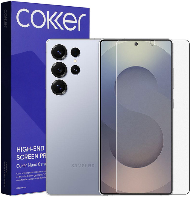 코커 갤럭시 S25 종이질감 지문방지 저반사 매트 항균 신소재 강화필름, 2개