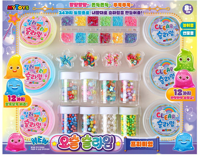 마이토이즈 요술 슬라임, 혼합색상, 1개, 600g