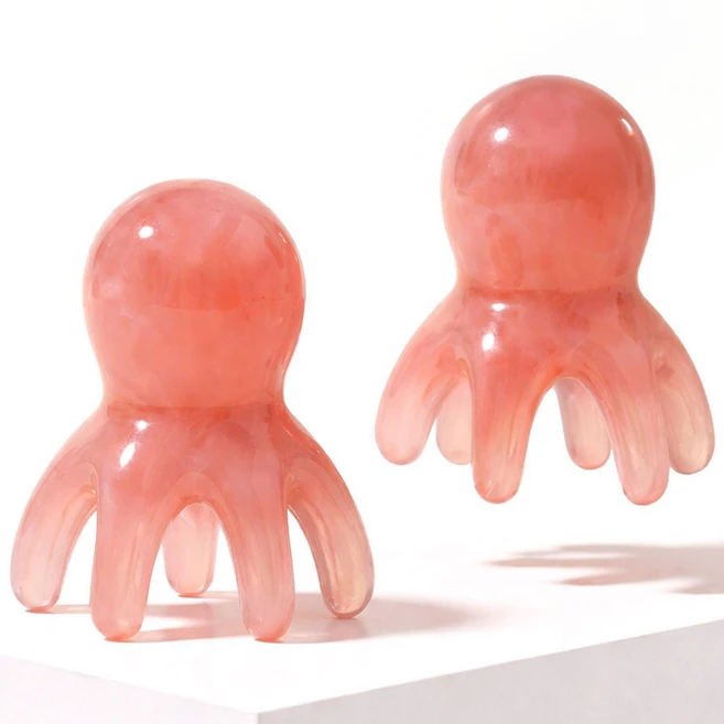 솔리앤 문어 괄사 지압 전신 마사지기 1+1 세트, 핑크, 1세트 - 쿠팡