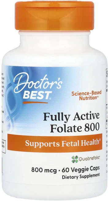 Doctor's Best 완전 활성 엽산 800 800mcg 베지 캡슐 60정, DoctorsBest완전활성엽산800800mcg베지캡슐, 1개 - 쿠팡