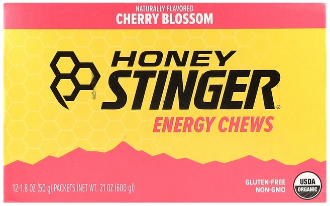 Honey Stinger Energy Chews Cherry Blossom 12 Packets 1.8 oz 50 g Each, Honey Stinger, Energy Chews, C - 쿠팡