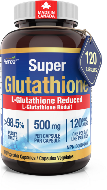 글루타치온 500mg 120캡슐 고함량 슈퍼 L- Glutathione 환원형 허바 캐나다, 1개, 120정