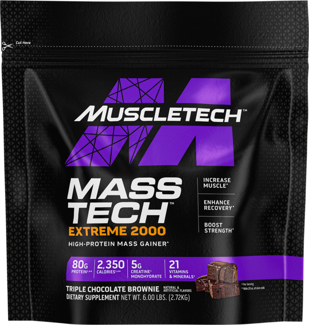 Muscletech Health Mass Tech Extreme 2000增重乳清蛋白粉, 2.72kg, 1包
