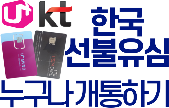 한국 선불유심 개통하기, KT선불유심, 1개