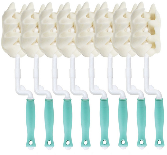 하이비 프리미엄 젖병 세척솔 회전형, 8개, 민트